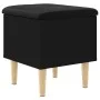 Schwarze Aufbewahrungsbank aus Holzwerkstoff, 42 x 42 x 46 cm von , Bänke für Hallen und Lager - Ref: Foro24-835062, Preis: 4...