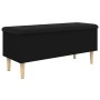 Black engineered wood storage bench 102x42x46 cm by , Benches for halls and storage - Ref: Foro24-835083, Price: 89,09 €, Dis...