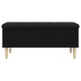 Schwarze Aufbewahrungsbank aus Holzwerkstoff, 102 x 42 x 46 cm von , Bänke für Hallen und Lager - Ref: Foro24-835083, Preis: ...