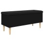 Black engineered wood storage bench 102x42x46 cm by , Benches for halls and storage - Ref: Foro24-835083, Price: 89,09 €, Dis...