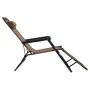 Folding sun loungers with footrest 2 units brown steel by vidaXL, Loungers - Ref: Foro24-44346, Price: 133,67 €, Discount: %
