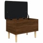 Brown oak engineered wood storage bench 62x42x46 cm by , Benches for halls and storage - Ref: Foro24-835074, Price: 55,26 €, ...