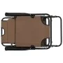 Folding sun loungers with footrest 2 units brown steel by vidaXL, Loungers - Ref: Foro24-44346, Price: 105,25 €, Discount: %