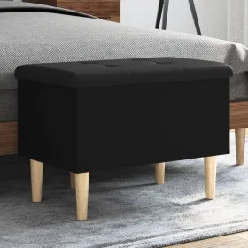 Black engineered wood storage bench 62x42x46 cm by , Benches for halls and storage - Ref: Foro24-835069, Price: 60,61 €, Disc...