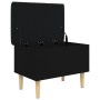 Black engineered wood storage bench 62x42x46 cm by , Benches for halls and storage - Ref: Foro24-835069, Price: 61,41 €, Disc...