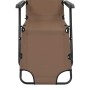Klappbare Sonnenliegen mit Fußstütze, 2 Einheiten, brauner Stahl von vidaXL, Liegen - Ref: Foro24-44346, Preis: 133,67 €, Rab...
