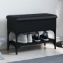 Black engineered wood shoe bench 62x32x45 cm by , Benches for halls and storage - Ref: Foro24-835167, Price: 59,35 €, Discoun...