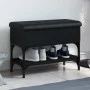 Schwarze Schuhbank aus Holzwerkstoff, 62 x 32 x 45 cm von , Bänke für Hallen und Lager - Ref: Foro24-835167, Preis: 58,58 €, ...