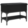 Schwarze Schuhbank aus Holzwerkstoff, 62 x 32 x 45 cm von , Bänke für Hallen und Lager - Ref: Foro24-835167, Preis: 59,35 €, ...