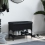 Schwarze Schuhbank aus Holzwerkstoff, 62 x 32 x 45 cm von , Bänke für Hallen und Lager - Ref: Foro24-835167, Preis: 59,35 €, ...