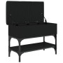 Schwarze Schuhbank aus Holzwerkstoff, 62 x 32 x 45 cm von , Bänke für Hallen und Lager - Ref: Foro24-835167, Preis: 59,35 €, ...