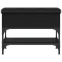 Schwarze Schuhbank aus Holzwerkstoff, 62 x 32 x 45 cm von , Bänke für Hallen und Lager - Ref: Foro24-835167, Preis: 59,35 €, ...