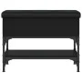 Schwarze Schuhbank aus Holzwerkstoff, 62 x 32 x 45 cm von , Bänke für Hallen und Lager - Ref: Foro24-835167, Preis: 58,58 €, ...
