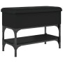 Schwarze Schuhbank aus Holzwerkstoff, 62 x 32 x 45 cm von , Bänke für Hallen und Lager - Ref: Foro24-835167, Preis: 59,35 €, ...
