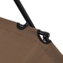 Folding sun loungers with footrest 2 units brown steel by vidaXL, Loungers - Ref: Foro24-44346, Price: 133,67 €, Discount: %