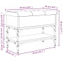 Black engineered wood shoe bench 62x32x45 cm by , Benches for halls and storage - Ref: Foro24-835167, Price: 59,35 €, Discoun...