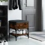 Shoe bench engineered wood smoked oak 42x42x45 cm by , Benches for halls and storage - Ref: Foro24-835184, Price: 49,61 €, Di...