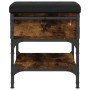 Shoe bench engineered wood smoked oak 42x42x45 cm by , Benches for halls and storage - Ref: Foro24-835184, Price: 50,28 €, Di...