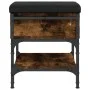 Shoe bench engineered wood smoked oak 42x42x45 cm by , Benches for halls and storage - Ref: Foro24-835184, Price: 49,61 €, Di...