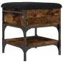 Shoe bench engineered wood smoked oak 42x42x45 cm by , Benches for halls and storage - Ref: Foro24-835184, Price: 49,61 €, Di...