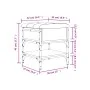 Banco zapatero madera de ingeniería roble ahumado 42x42x45 cm de , Bancos para recibidores y almacenamiento - Ref: Foro24-835...