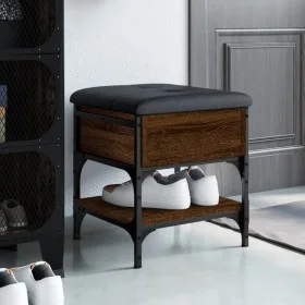 Schuhbank aus Holzwerkstoff Eiche braun 42x42x45 cm von , Bänke für Hallen und Lager - Ref: Foro24-835186, Preis: 51,85 €, Ra...