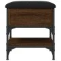 Shoe bench engineered wood oak brown 42x42x45 cm by , Benches for halls and storage - Ref: Foro24-835186, Price: 51,75 €, Dis...