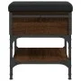 Shoe bench engineered wood oak brown 42x42x45 cm by , Benches for halls and storage - Ref: Foro24-835186, Price: 51,75 €, Dis...