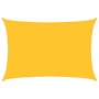 Toldo de vela rectangular HDPE amarillo 160 g/m² 5x6 m