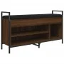 Brown oak engineered wood shoe bench 105.5x32x57.5 cm by , Benches for halls and storage - Ref: Foro24-835216, Price: 85,60 €...