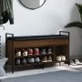 Brown oak engineered wood shoe bench 105.5x32x57.5 cm by , Benches for halls and storage - Ref: Foro24-835216, Price: 85,60 €...