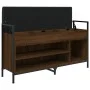 Brown oak engineered wood shoe bench 105.5x32x57.5 cm by , Benches for halls and storage - Ref: Foro24-835216, Price: 85,60 €...