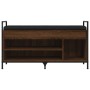 Brown oak engineered wood shoe bench 105.5x32x57.5 cm by , Benches for halls and storage - Ref: Foro24-835216, Price: 86,60 €...