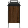 Brown oak engineered wood shoe bench 105.5x32x57.5 cm by , Benches for halls and storage - Ref: Foro24-835216, Price: 86,60 €...