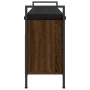 Brown oak engineered wood shoe bench 105.5x32x57.5 cm by , Benches for halls and storage - Ref: Foro24-835216, Price: 85,60 €...