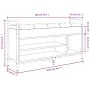 Brown oak engineered wood shoe bench 105.5x32x57.5 cm by , Benches for halls and storage - Ref: Foro24-835216, Price: 85,60 €...