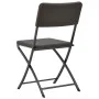 Sillas de jardín plegables 2 unidades HDPE y acero marrón de vidaXL, Sillas de jardín - Ref: Foro24-44551, Precio: 112,99 €, ...