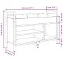 Engineered wood shoe bench smoked oak 85.5x32x57.5 cm by , Benches for halls and storage - Ref: Foro24-835209, Price: 70,49 €...