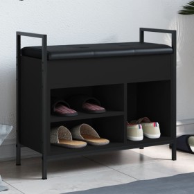 Schwarze Schuhbank aus Holzwerkstoff, 65,5 x 32 x 57,5 cm von , Bänke für Hallen und Lager - Ref: Foro24-835202, Preis: 76,92...
