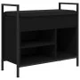 Schwarze Schuhbank aus Holzwerkstoff, 65,5 x 32 x 57,5 cm von , Bänke für Hallen und Lager - Ref: Foro24-835202, Preis: 76,92...