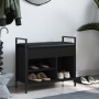Schwarze Schuhbank aus Holzwerkstoff, 65,5 x 32 x 57,5 cm von , Bänke für Hallen und Lager - Ref: Foro24-835202, Preis: 76,92...