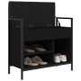 Schwarze Schuhbank aus Holzwerkstoff, 65,5 x 32 x 57,5 cm von , Bänke für Hallen und Lager - Ref: Foro24-835202, Preis: 76,92...