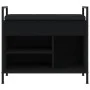 Schwarze Schuhbank aus Holzwerkstoff, 65,5 x 32 x 57,5 cm von , Bänke für Hallen und Lager - Ref: Foro24-835202, Preis: 76,92...