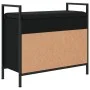 Schwarze Schuhbank aus Holzwerkstoff, 65,5 x 32 x 57,5 cm von , Bänke für Hallen und Lager - Ref: Foro24-835202, Preis: 76,92...
