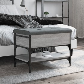 Sonoma graue Schuhbank aus Holzwerkstoff, 62 x 42 x 45 cm von , Bänke für Hallen und Lager - Ref: Foro24-835190, Preis: 64,07...