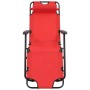 Klappbare Sonnenliegen mit Fußstütze, 2 Einheiten, roter Stahl von vidaXL, Liegen - Ref: Foro24-44344, Preis: 120,08 €, Rabat...