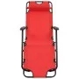 Tumbonas plegables con reposapiés 2 unidades acero rojo de vidaXL, Tumbonas - Ref: Foro24-44344, Precio: 106,56 €, Descuento: %