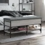Sonoma gray engineered wood shoe bench 102x42x45 cm by , Benches for halls and storage - Ref: Foro24-835200, Price: 87,89 €, ...