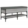 Sonoma gray engineered wood shoe bench 102x42x45 cm by , Benches for halls and storage - Ref: Foro24-835200, Price: 87,89 €, ...