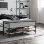 Sonoma gray engineered wood shoe bench 102x42x45 cm by , Benches for halls and storage - Ref: Foro24-835200, Price: 87,89 €, ...
